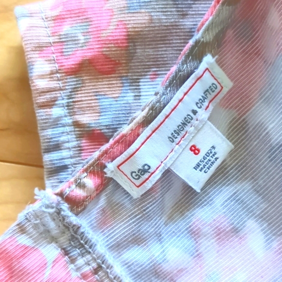 Sz 8 Gap Shift Dress with Dusty Rose & Taupe Flower Pattern - Picture 4 of 5